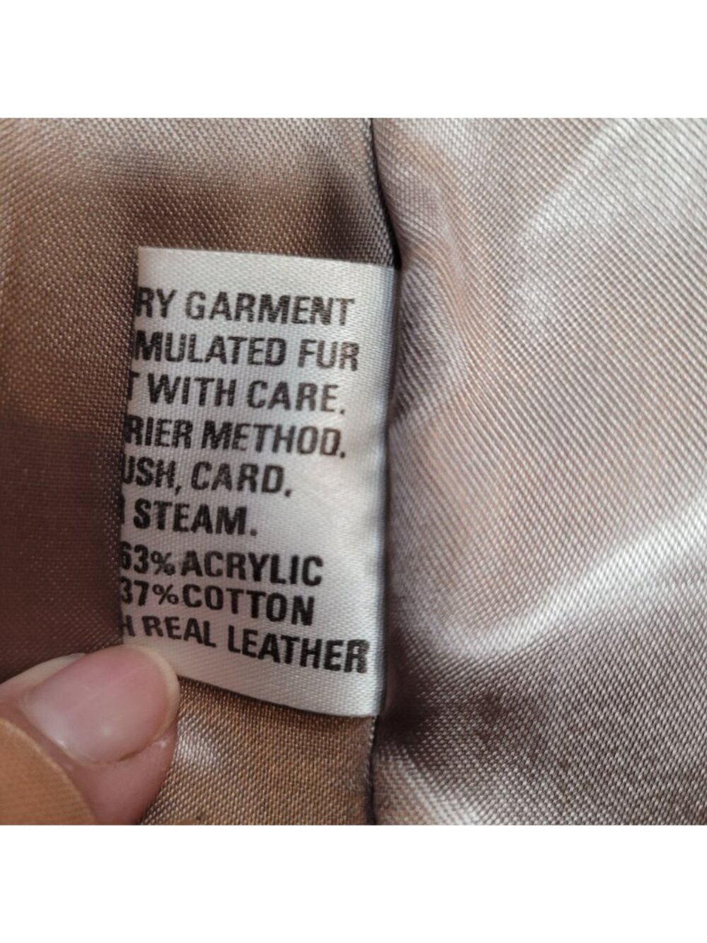Vtg Lilli Ann Faux Fur Belted Jacket Made In England - Picture 8 of 16
